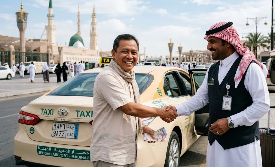 خدمة تاكسي جدة للنقل والتوصيل بين جدة ومكة والمدينة